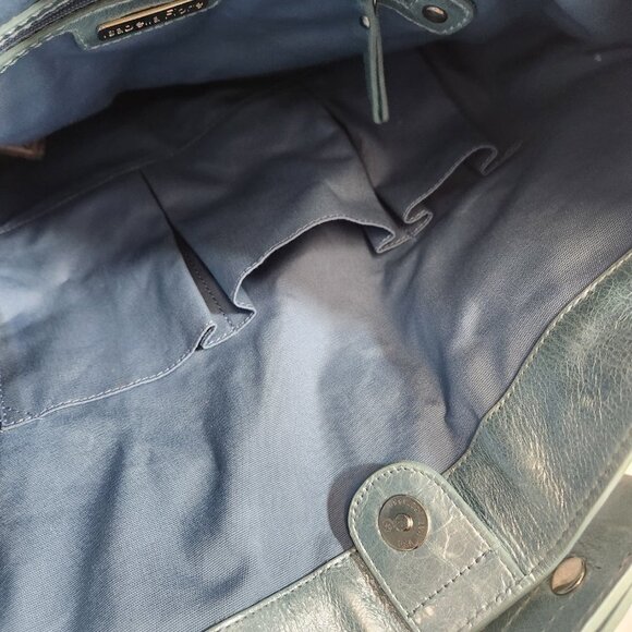 Isabella Fiore  Slouchy Light Teal Tote Bag - Picture 9 of 13